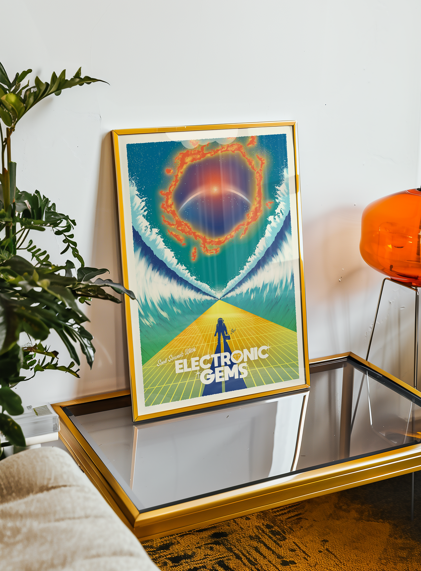 Electronic Gems Travel Poster: Wave