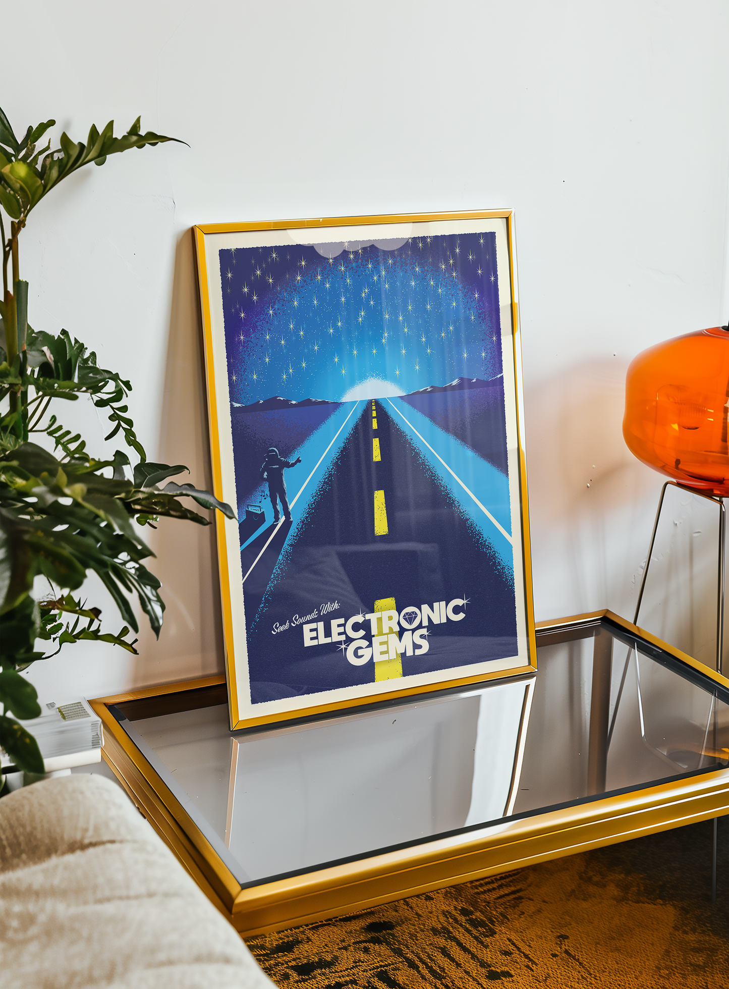 Electronic Gems Travel Poster: Highway