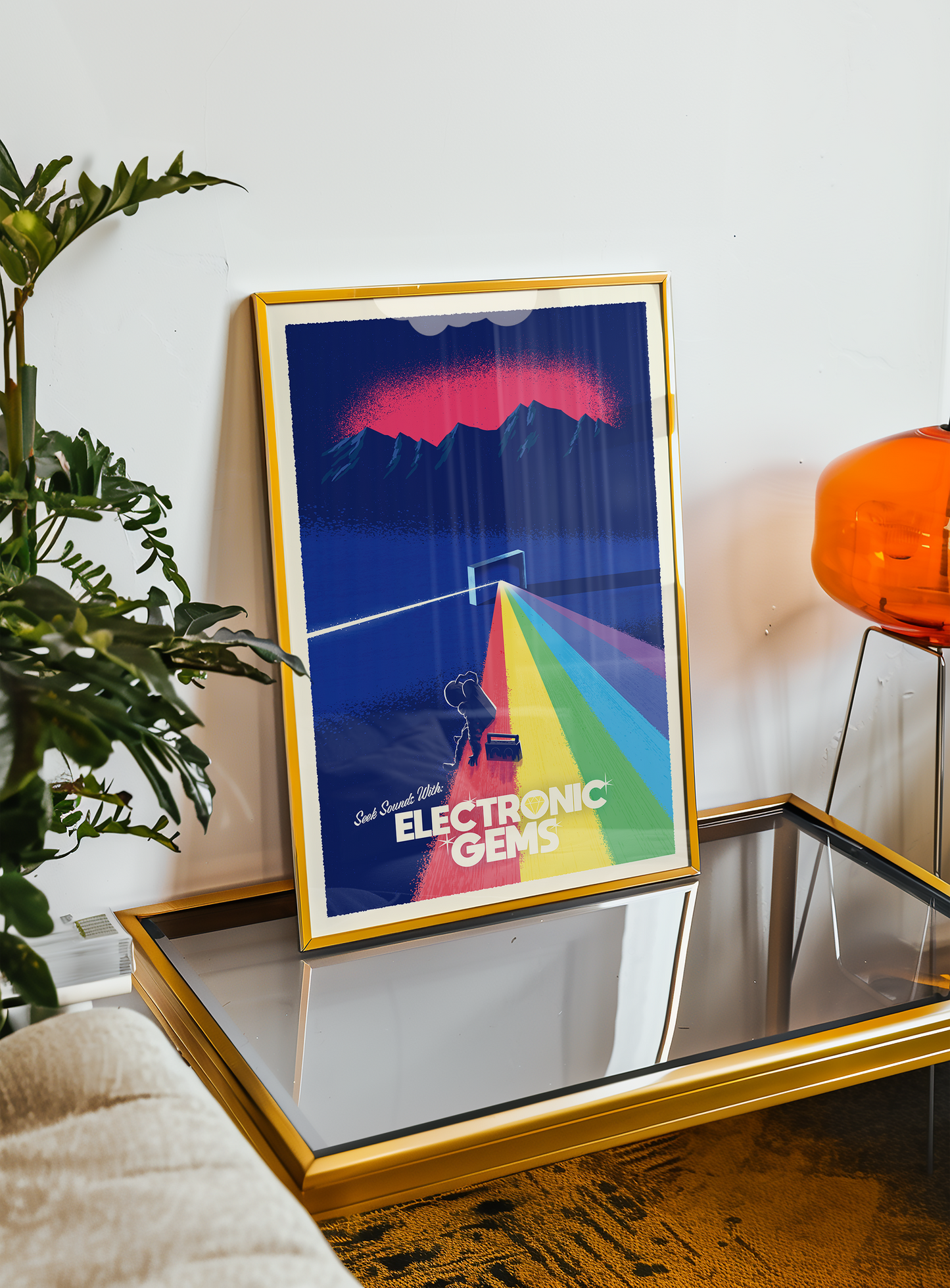 Electronic Gems Travel Poster: Rainbow