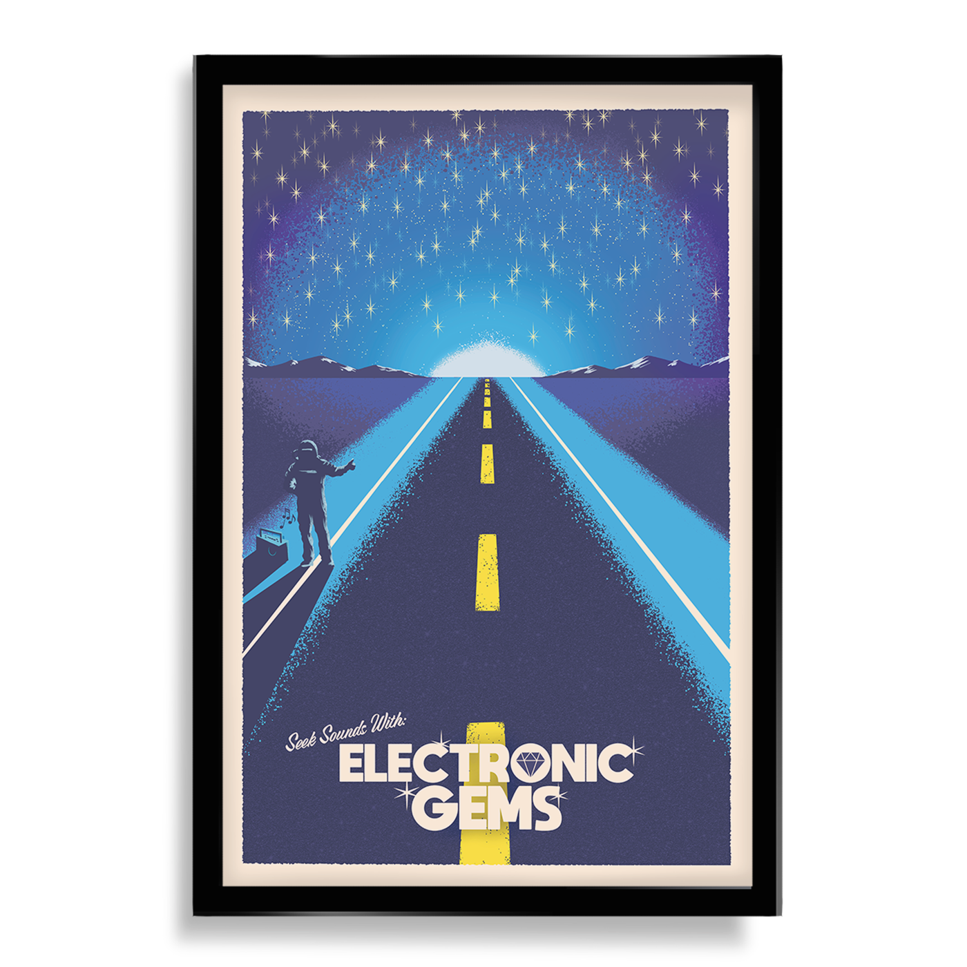 Electronic Gems Travel Poster: Highway