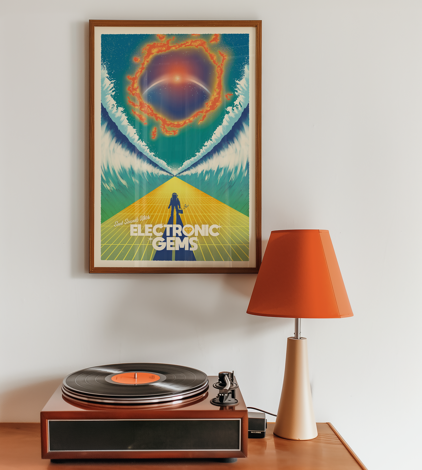 Electronic Gems Travel Poster: Wave
