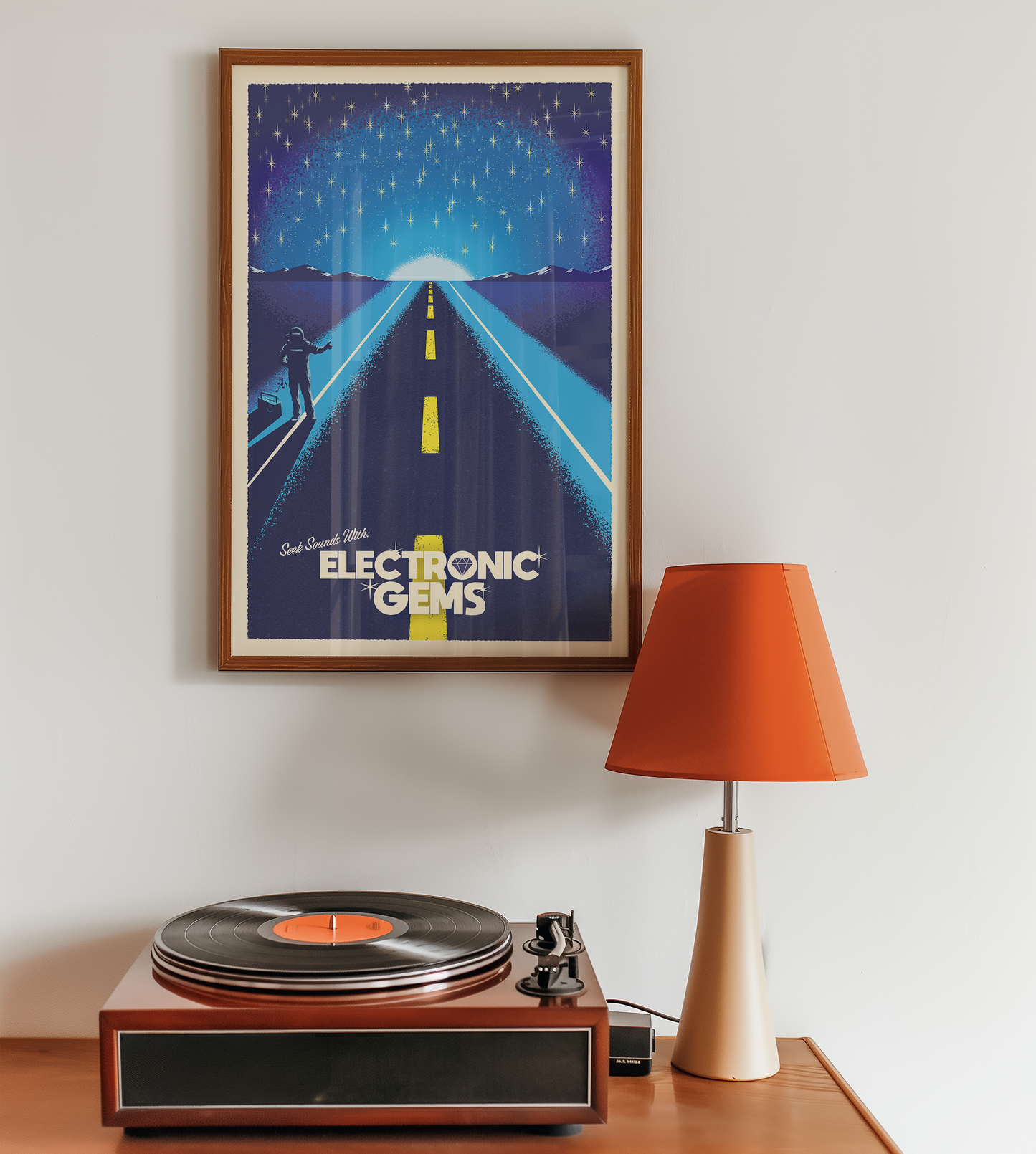 Electronic Gems Travel Poster: Highway