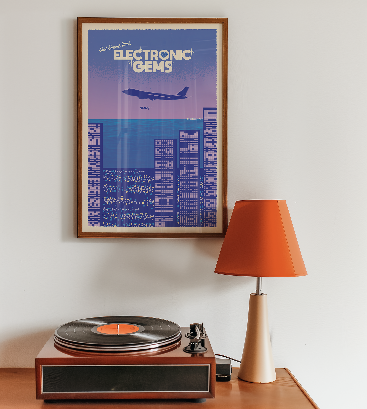 Electronic Gems Travel Poster: Plane