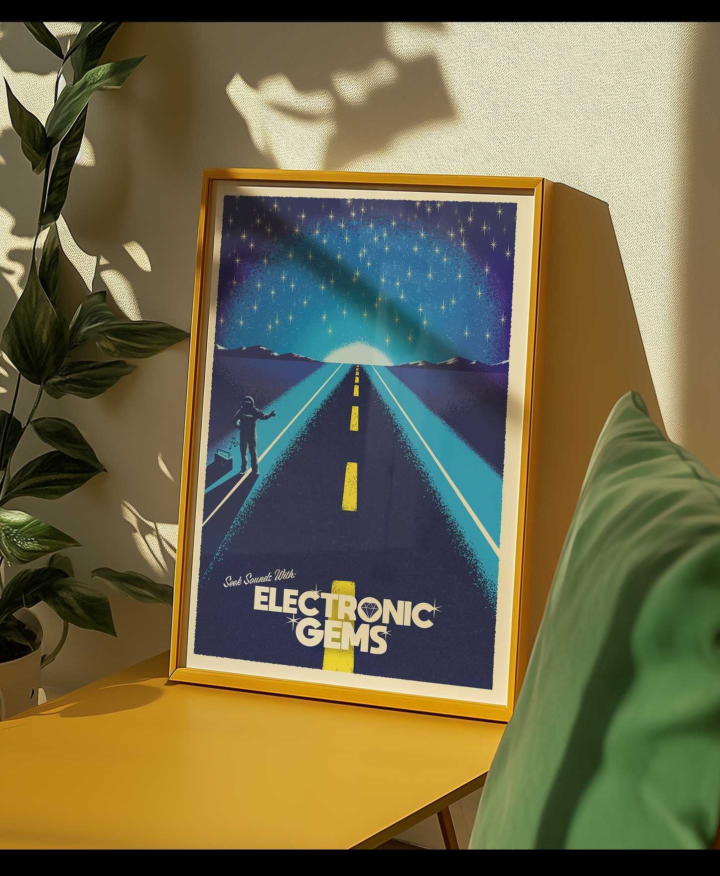Electronic Gems Travel Poster: Highway