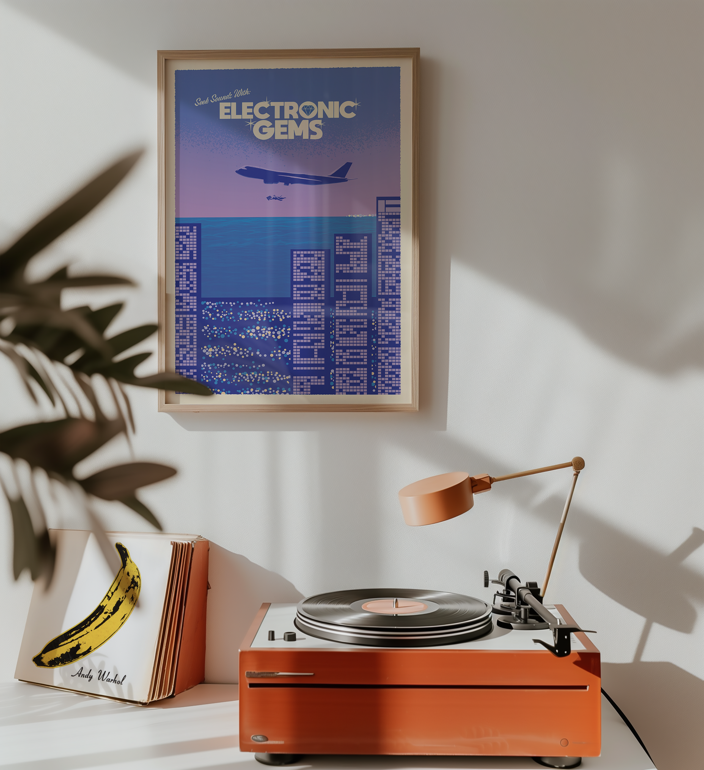 Electronic Gems Travel Poster: Plane
