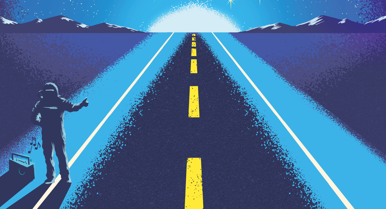 Electronic Gems Travel Poster: Highway
