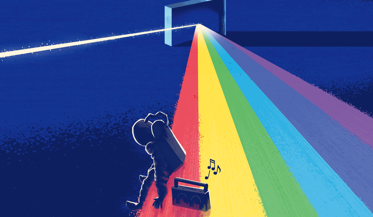 Electronic Gems Travel Poster: Rainbow