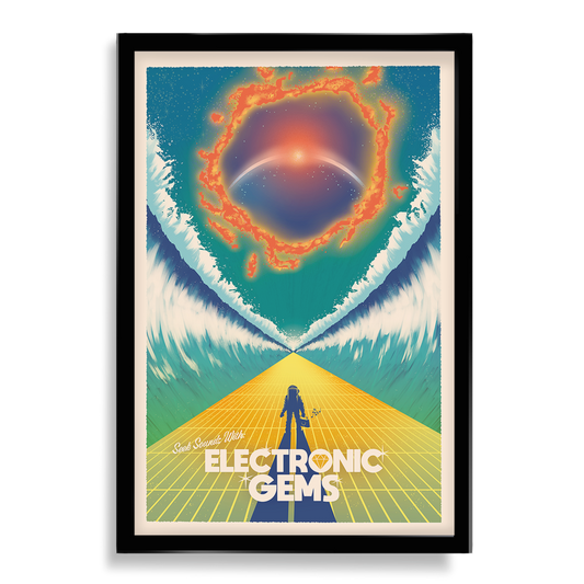 Electronic Gems Travel Poster: Wave