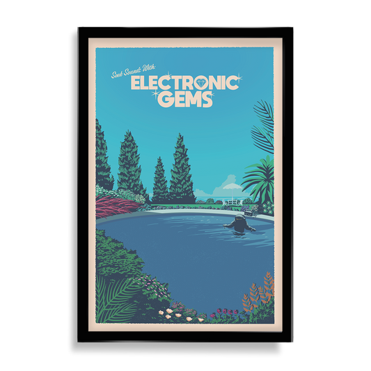 Electronic Gems Travel Poster: Pool