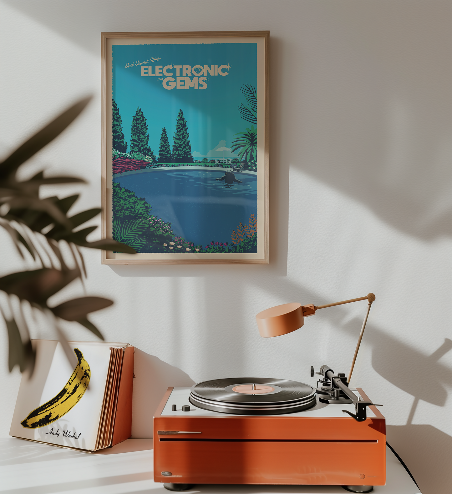 Electronic Gems Travel Poster: Pool
