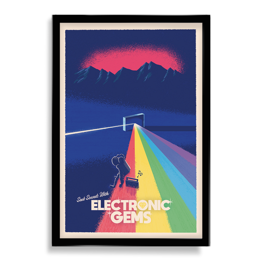 Electronic Gems Travel Poster: Rainbow