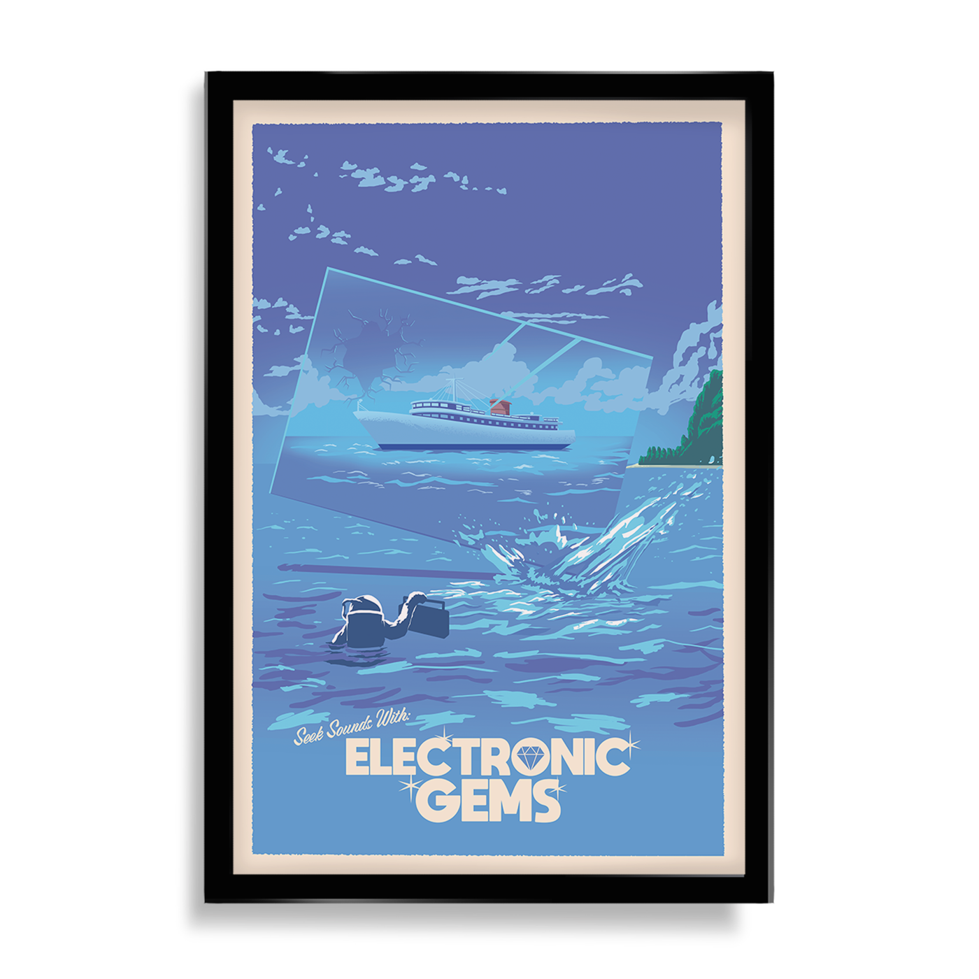 Electronic Gems Travel Poster: Mirror
