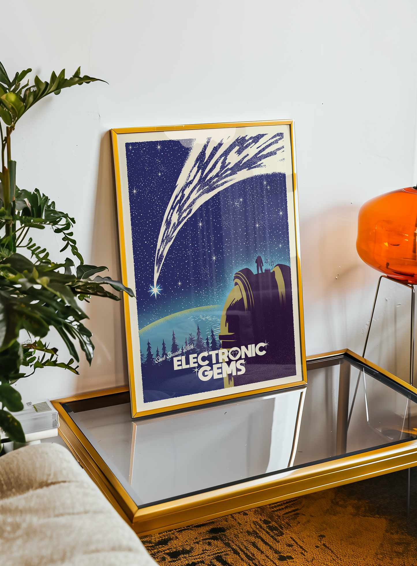 Electronic Gems Travel Poster: Shooting Star