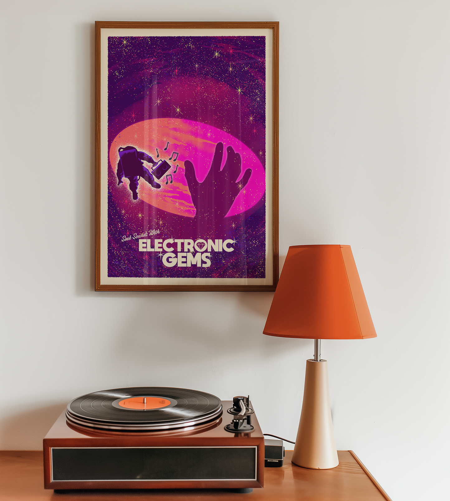 Electronic Gems Travel Poster: Galaxy Hand