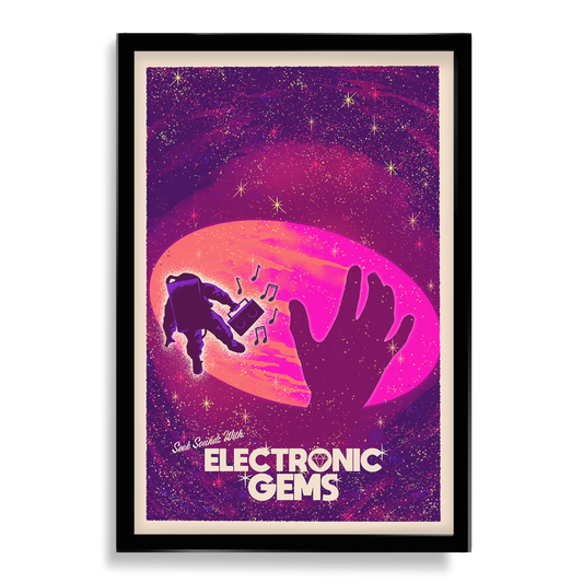 Electronic Gems Travel Poster: Galaxy Hand