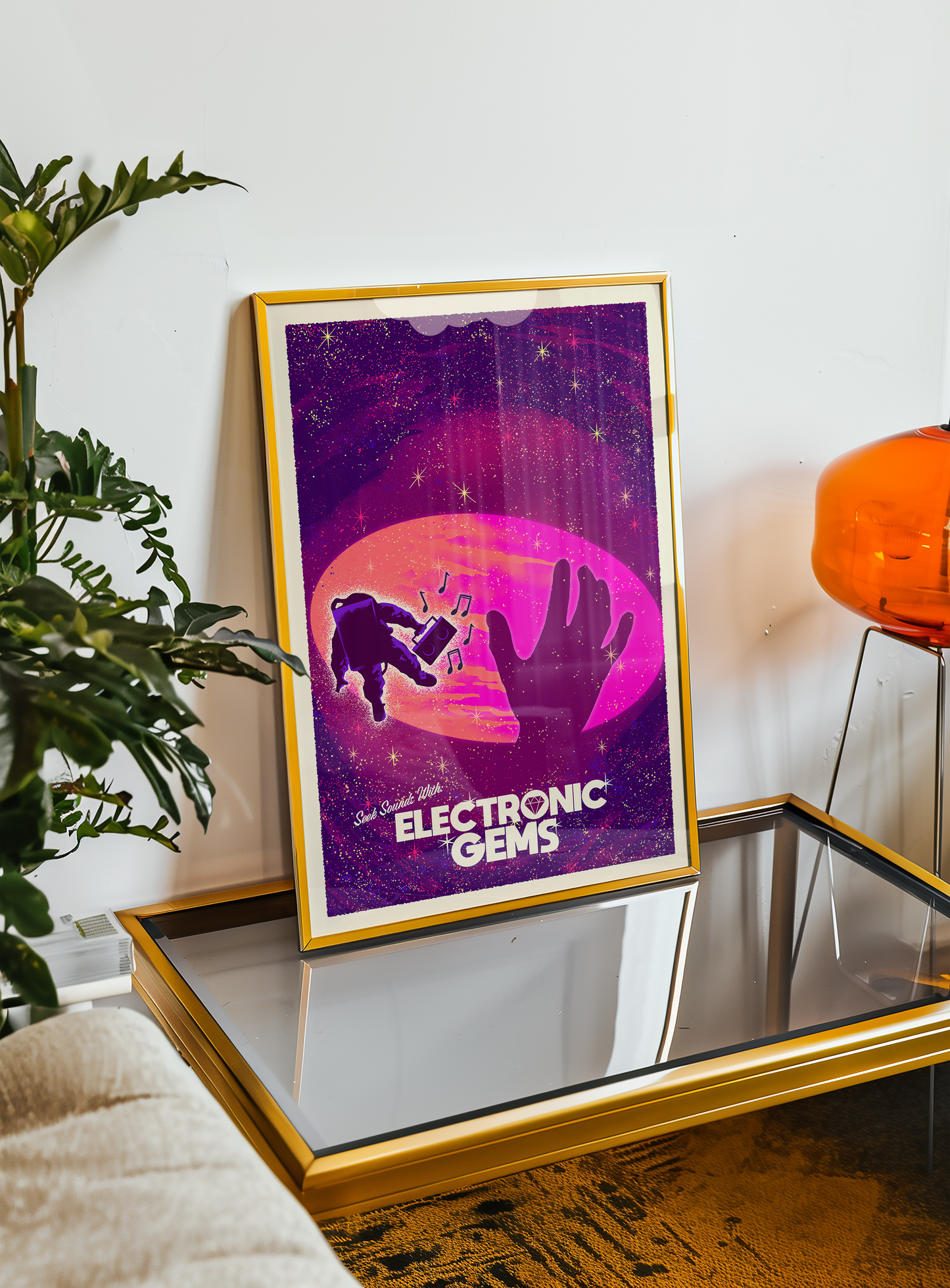 Electronic Gems Travel Poster: Galaxy Hand